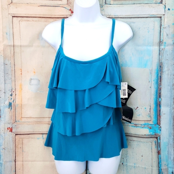 Miraclesuit Tiered Tankini Top - Picture 2 of 8